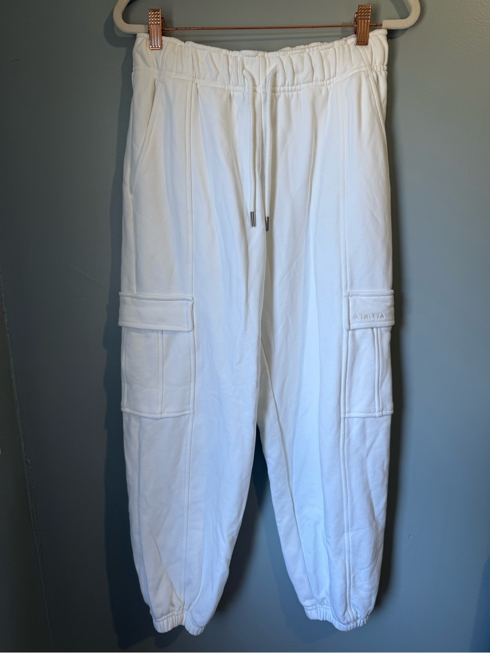 Athleta White Heavyweight Cargo Joggers size XS